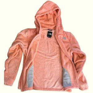 Thé North Face Fleece jacket with hoodie/ women size M
